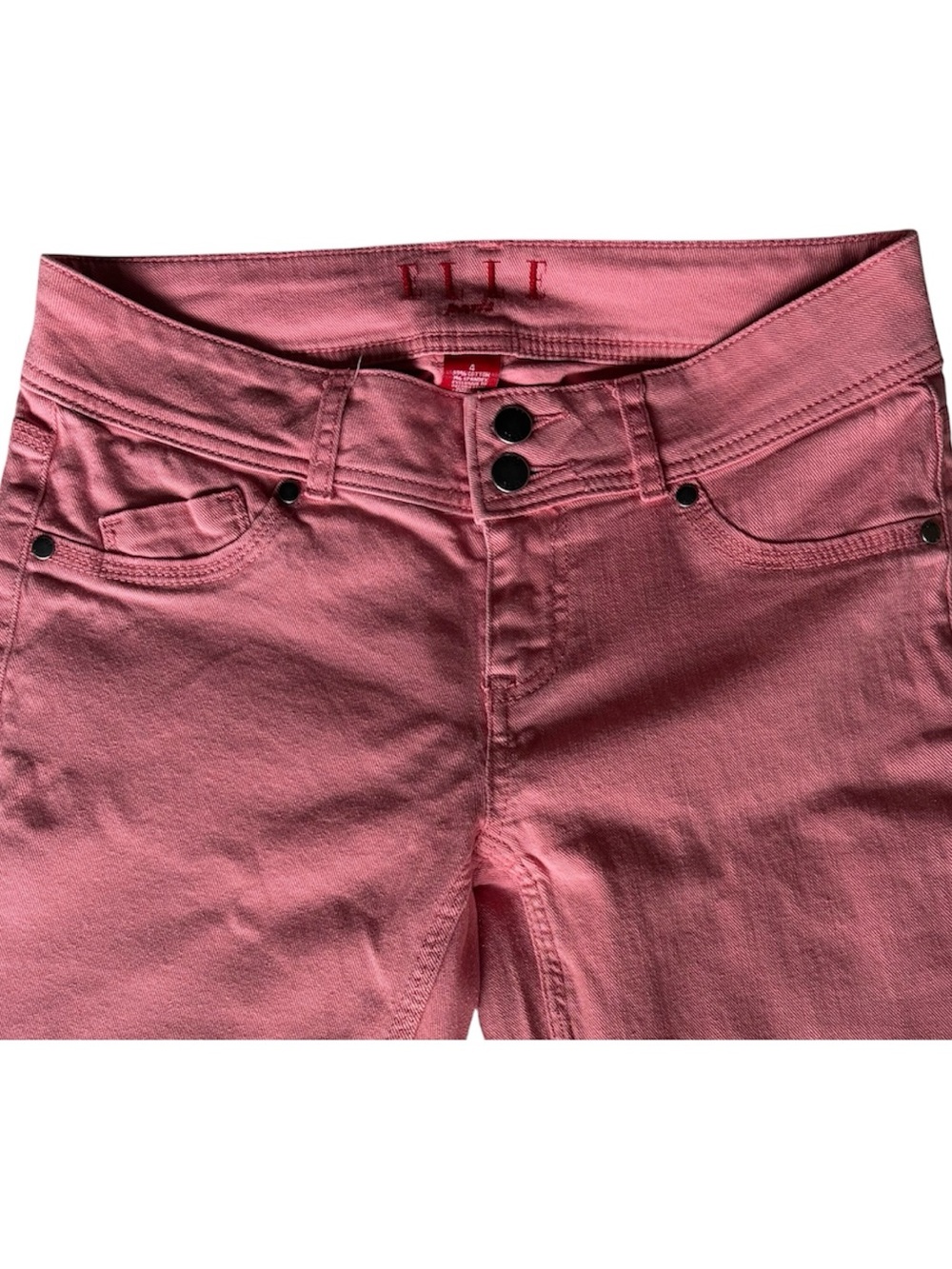 Elle Paris Pink Women’s Mid-Rise Slim Jeans